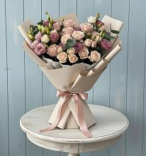 Букет цветов из:  Розы и Лизиантусы #REPLACE_PRED# Лыткарино