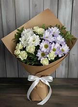 Букет цветов из:  Хризантемы и Розы #REPLACE_PRED# Лыткарино