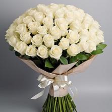 Букет 101 беля роза Белоснежка в Лыткарино