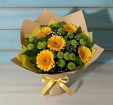 Букет цветов из:  Герберы и Хризантемы в Лыткарино