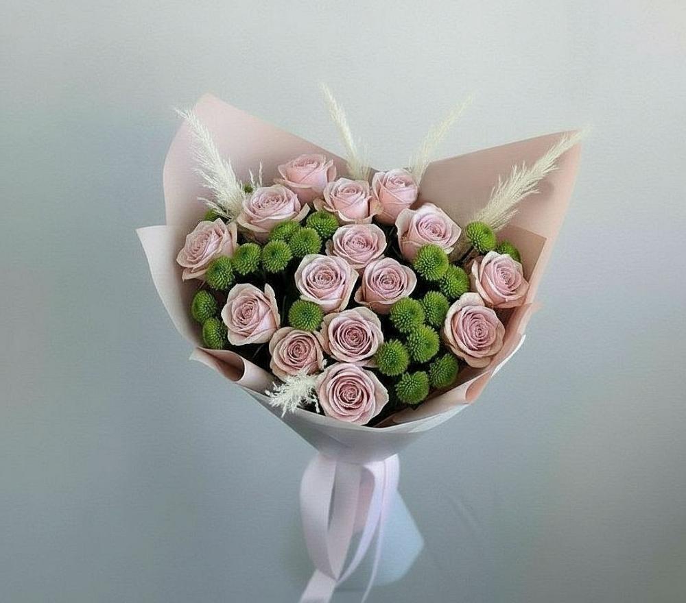 Букет цветов из: Розы и Хризантемы в Лыткарино