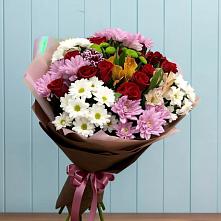 Букет цветов из:  Розы, Хризантемы и Альстромерии #REPLACE_PRED# Лыткарино
