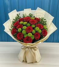 Букет цветов из:  Розы и Хризантемы в Лыткарино