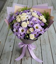 Букет цветов из:  Хризантемы и Розы в Лыткарино